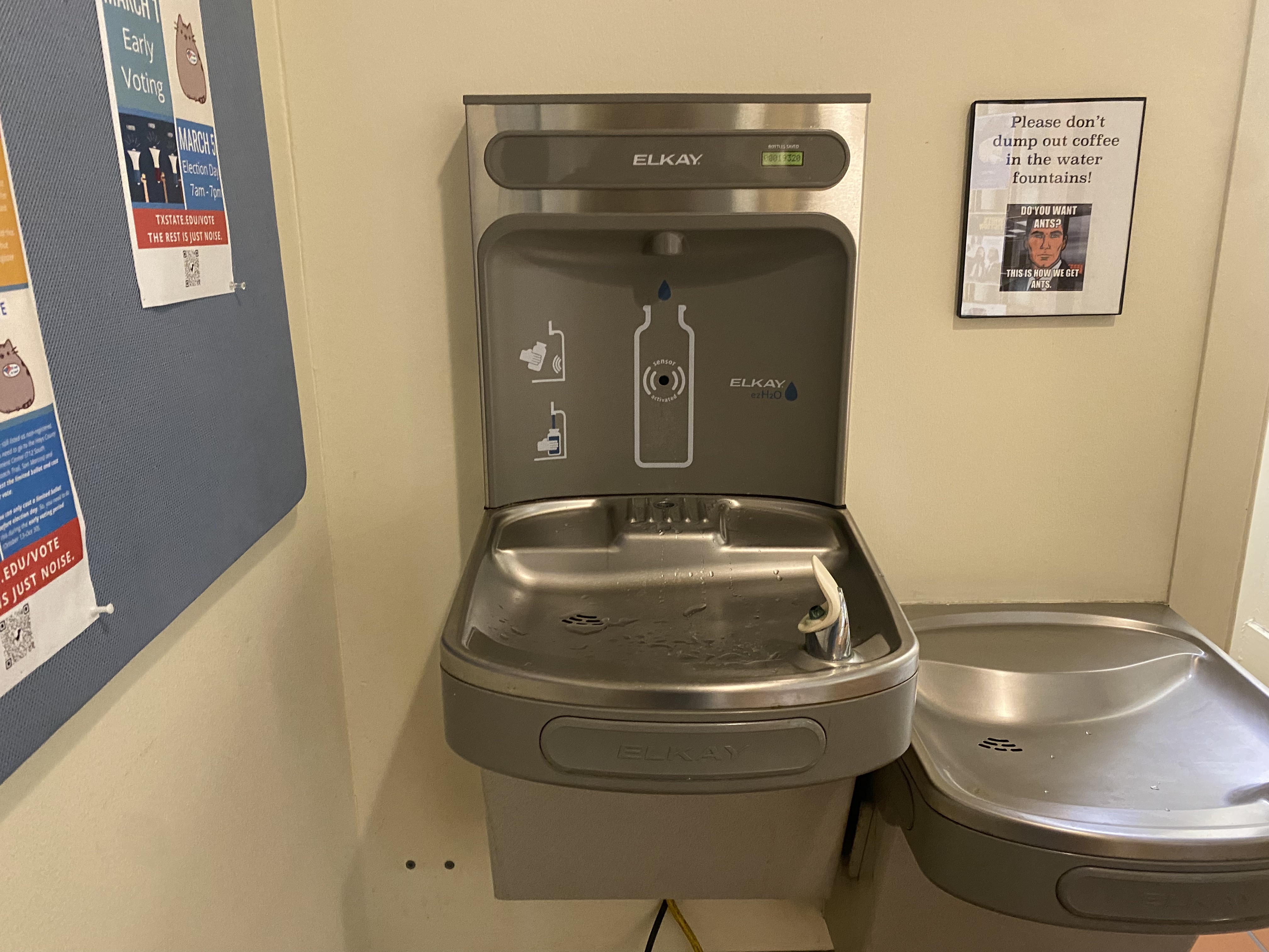 refillable water bottle station